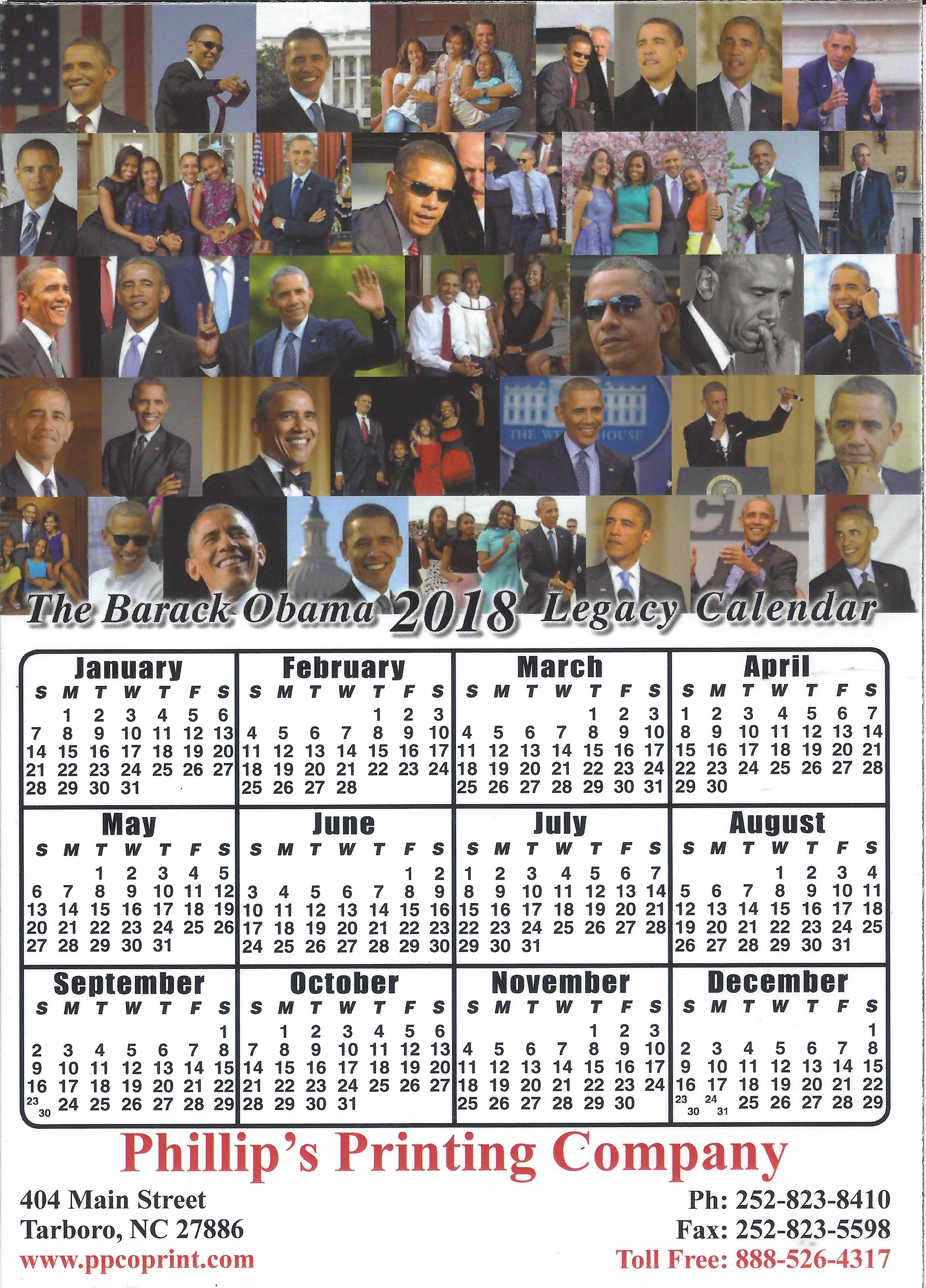 Obama First Family Magnetic Calendar